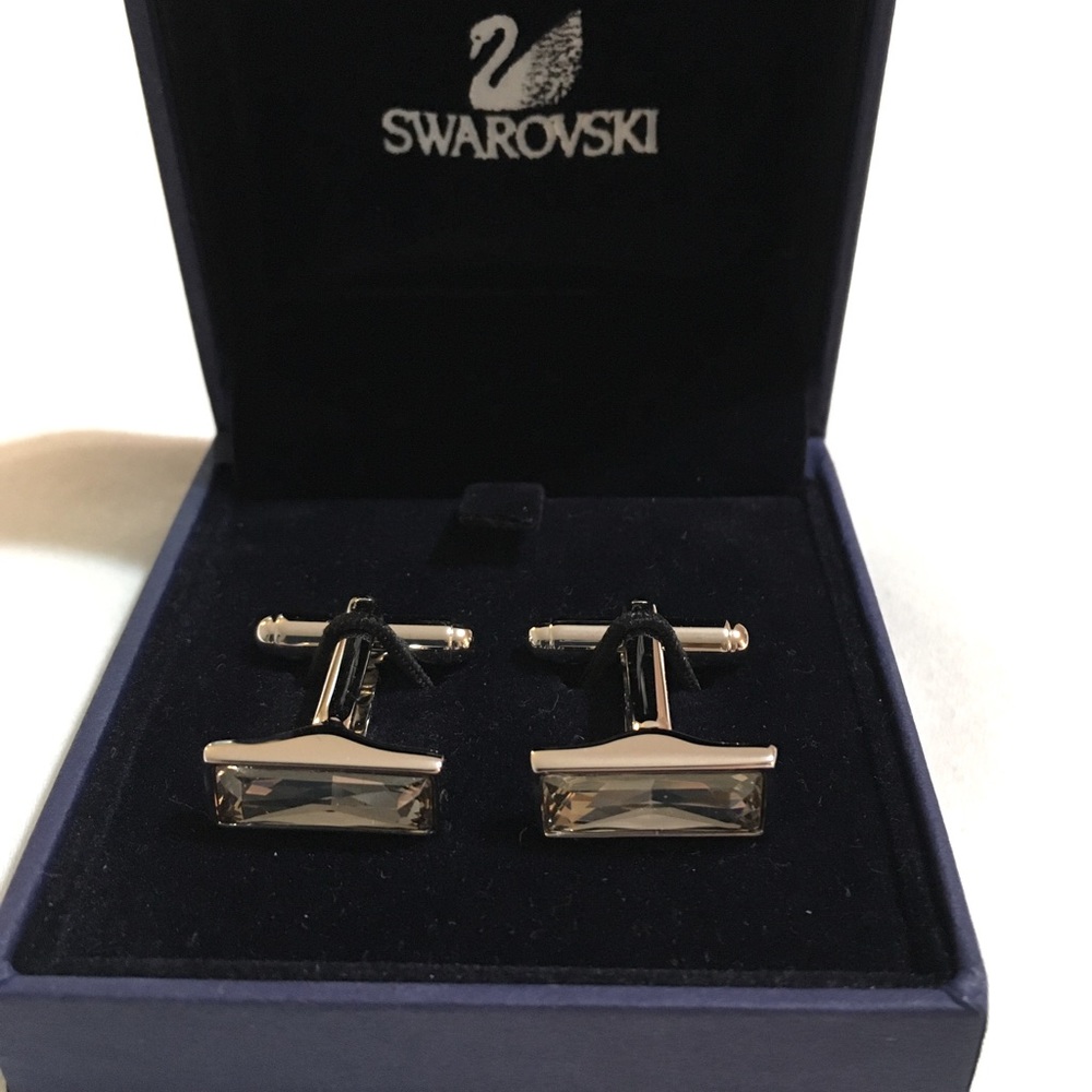 Swarovski Crystal Rectangular Cufflinks - image 1